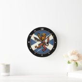  Schotse vlag, Rampant, Schotland / Gold Ronde Klok (Huis)