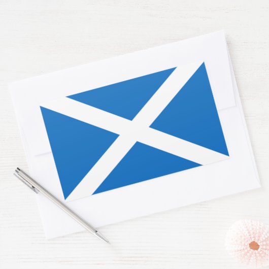Schotse vlag rechthoekige sticker (Envelop)