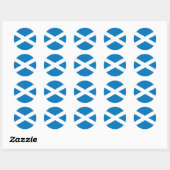 Schotse vlag ronde sticker (Vel)