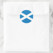 Schotse vlag ronde sticker (Tas)