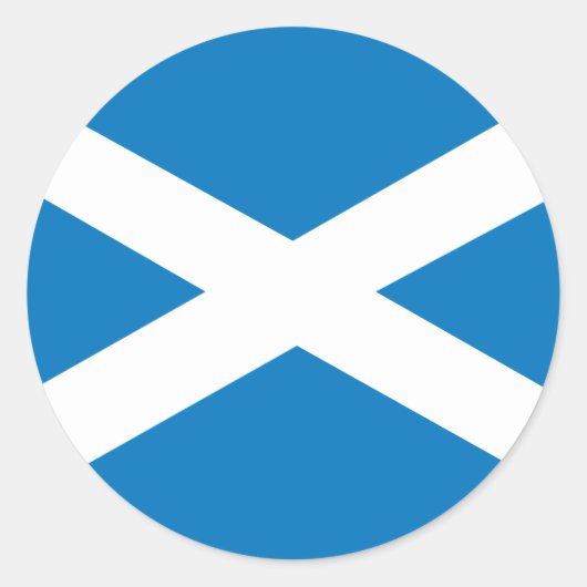 Schotse vlag ronde sticker (Voorkant)