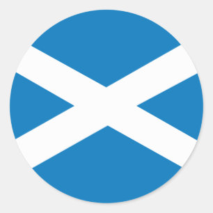 Schotse vlag ronde sticker