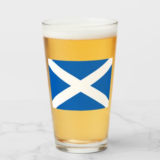 Schotse vlag (Saltire) (Schotse vlag) Glas (Voorkant gevuld)