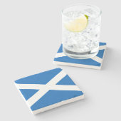 Schotse vlag (Saltire) (Schotse vlag) Stenen Onderzetter (Zijkant)