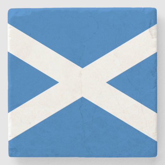 Schotse vlag (Saltire) (Schotse vlag) Stenen Onderzetter (Voorkant)