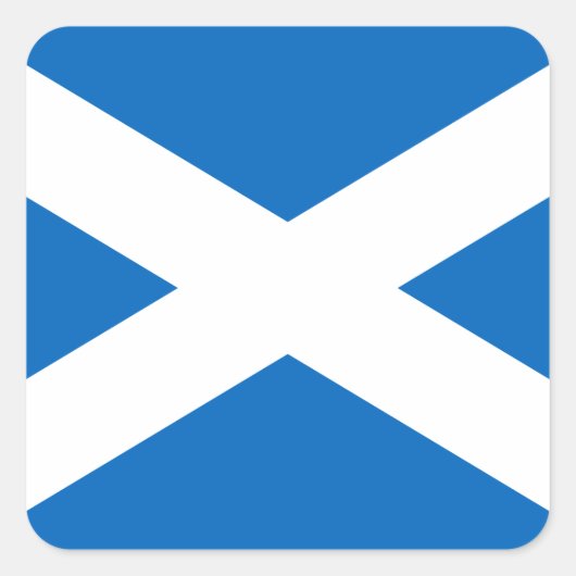 Schotse vlag Saltire Vierkante Sticker (Voorkant)