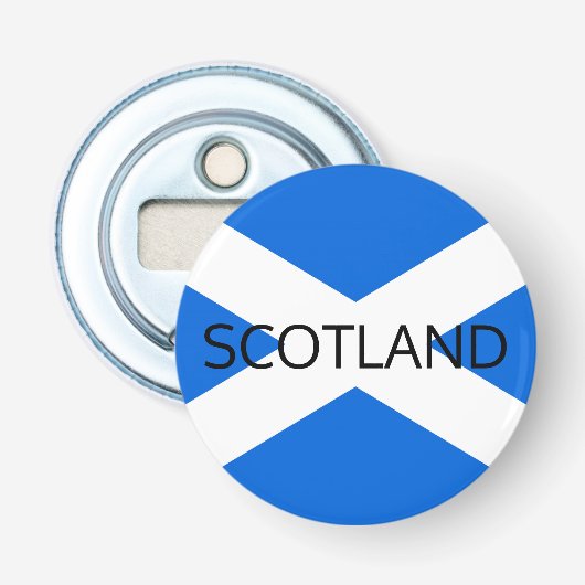 Schotse vlag Schotland bot Button Flesopener (Voorkant)