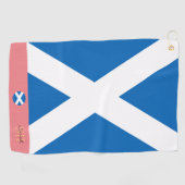 Schotse vlag & Schotland, monogrammed /lady Golf Golfhanddoek (Horizontaal)