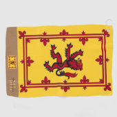 Schotse vlag & Schotland, monogrammen /Rampant Golfhanddoek (Horizontaal)