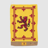 Schotse vlag & Schotland, monogrammen /Rampant Golfhanddoek (Voorkant)