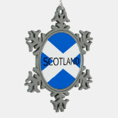 Schotse vlag Schotland ornant Tin Sneeuwvlok Ornament (Links)