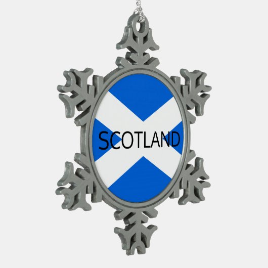 Schotse vlag Schotland ornant Tin Sneeuwvlok Ornament (Links)