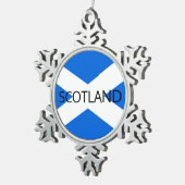 Schotse vlag Schotland ornant Tin Sneeuwvlok Ornament (Rechts)