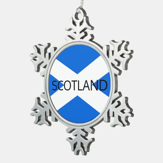 Schotse vlag Schotland ornant Tin Sneeuwvlok Ornament (Rechts)