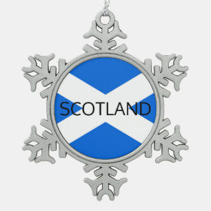 Schotse vlag Schotland orncn Tin Sneeuwvlok Ornament