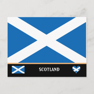 Schotse Vlag & Schotland reis / Schotland Briefkaart