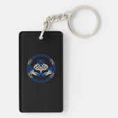 Schotse vlag Schotse thistle Sleutelhanger (achterkant)