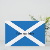 Schotse vlag Scottish Saltire Briefpapier (Staand voorkant)