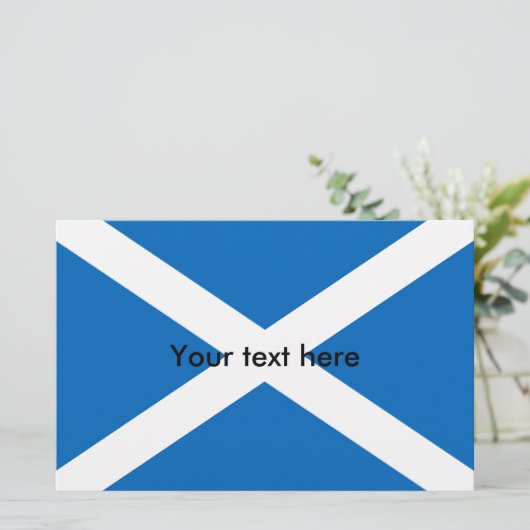 Schotse vlag Scottish Saltire Briefpapier (Staand voorkant)