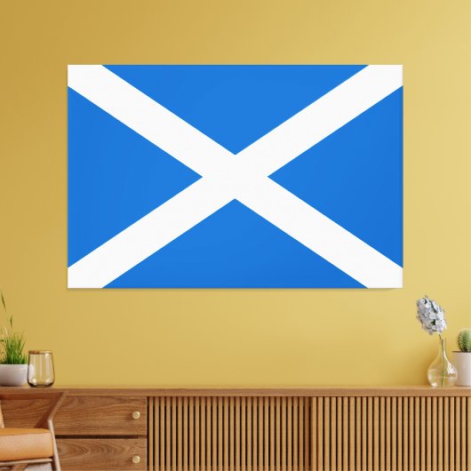 Schotse vlag Scottish Saltire Canvas Afdruk (Insitu (Woonkamer))