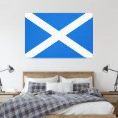 Schotse vlag Scottish Saltire Canvas Afdruk (Insitu (Slaapkamer))