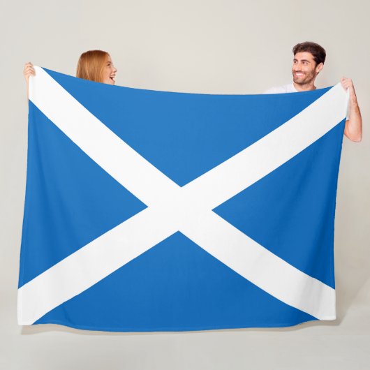 Schotse vlag Scottish Saltire Fleece Deken (In situ)