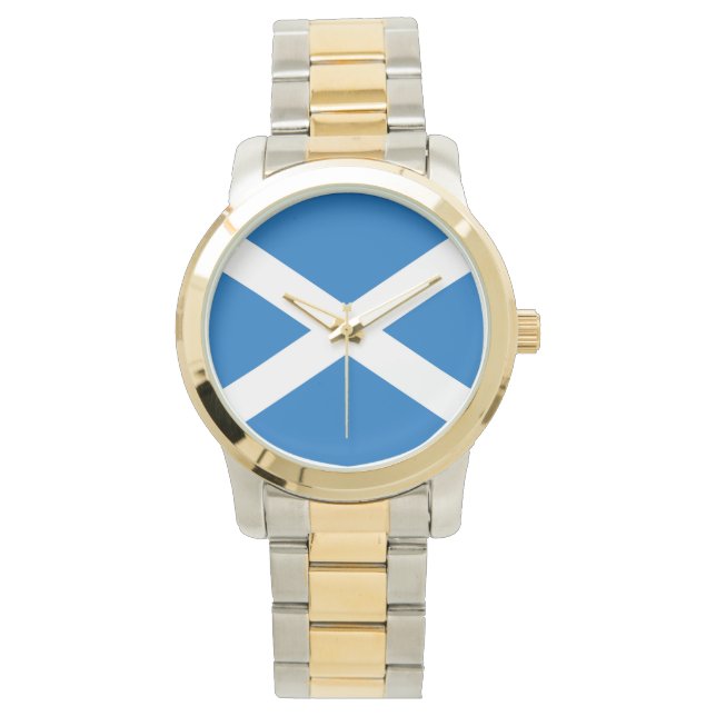 Schotse vlag Scottish Saltire Horloge (Voorkant)