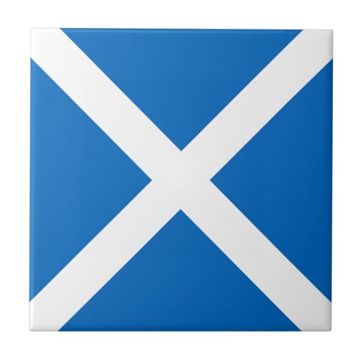 Schotse vlag Scottish Saltire Tegeltje (Voorkant)