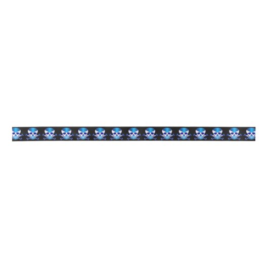 Schotse vlag Skull Satijnen Lint (Voorkant)