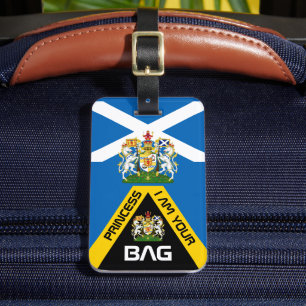 Schotse vlag, tas labels, Schotland / Gepersonalis Bagagelabel
