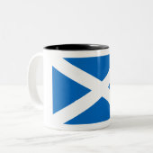 Schotse vlag tweekleurige koffiemok (Voorkant links)