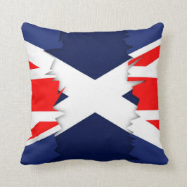 Schotse vlag, Union Jack Ripped Effect Pillow Kussen