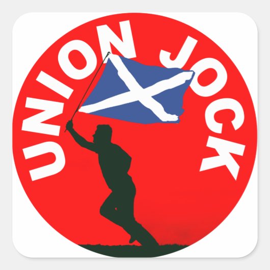 Schotse vlag, "Union Jock" Vierkante Sticker (Voorkant)