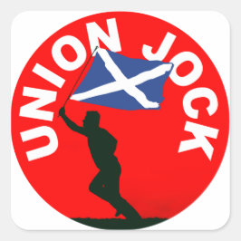 Schotse vlag, "Union Jock" Vierkante Sticker