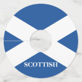 Schotse vlag van Schotland gepersonaliseerd Wijnglaslabel (Voorkant)