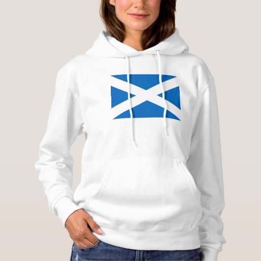 Schotse vlag van Schotland Saint Andrew's Cross Hoodie (Voorkant)