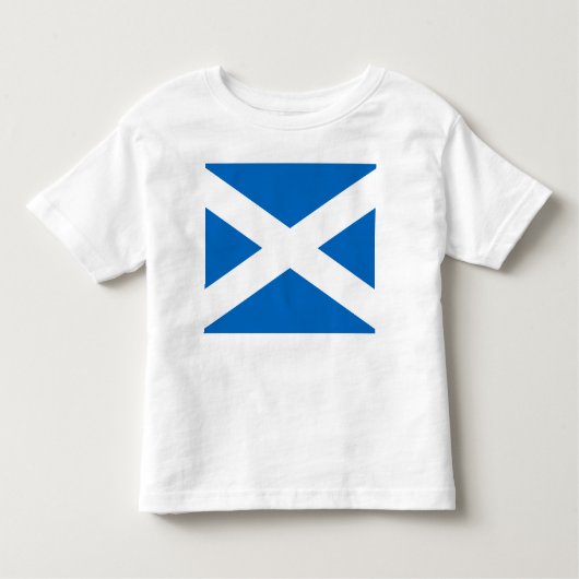 Schotse vlag van Schotland Saint Andrew's Cross Kinder Shirts (Voorkant)