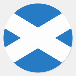 Schotse vlag van Schotland Saint Andrew's Cross Ronde Sticker
