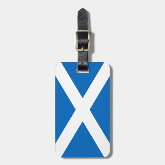 Schotse vlag van Schotland Saint Andrew's Cross Sa Bagagelabel (Voorkant verticaal)
