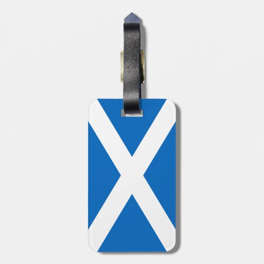 Schotse vlag van Schotland Saint Andrew's Cross Sa Bagagelabel (Achterkant verticaal)