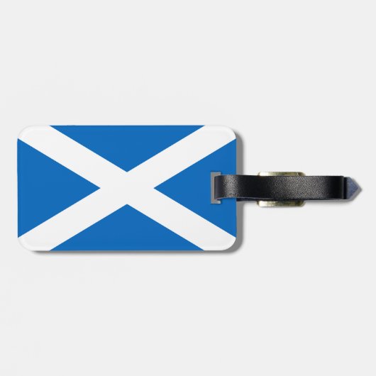 Schotse vlag van Schotland Saint Andrew's Cross Sa Bagagelabel (Achterkant horizontaal)
