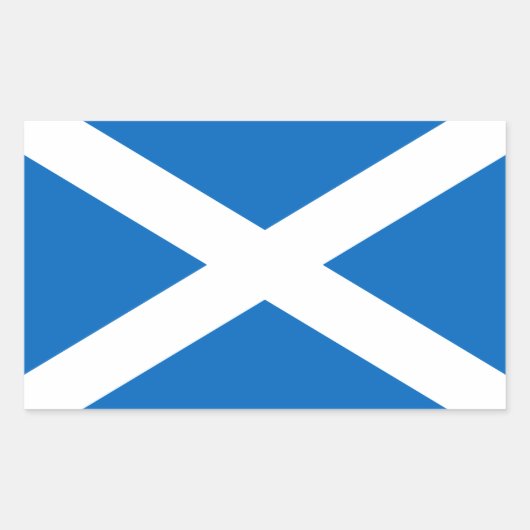 Schotse vlag van Schotland Saint Andrew's Cross Sa Rechthoekige Sticker (Voorkant)