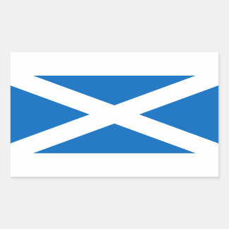 Schotse vlag van Schotland Saint Andrew's Cross Sa Rechthoekige Sticker