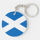 Schotse vlag van Schotland Saint Andrew's Cross Sleutelhanger (Achterkant)