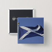 Schotse vlag vierkante button 5,1 cm (Voorkant /achterkant)