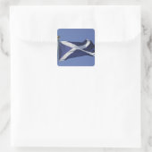 Schotse vlag vierkante sticker (Tas)