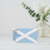 Schotse vlag visitekaartje (Staand voorkant)
