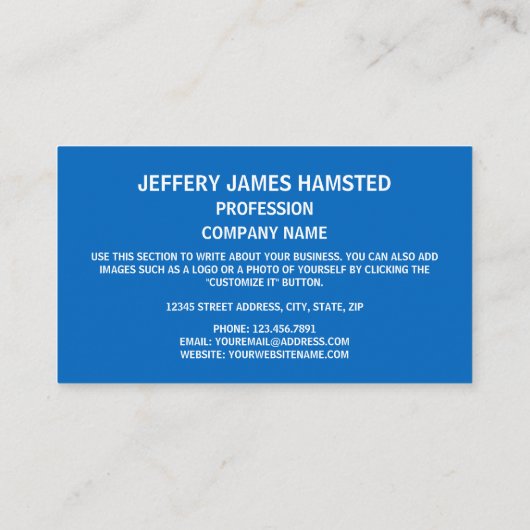 Schotse vlag, vlag van Schotland Visitekaartje (Achterkant)