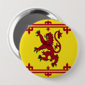 Schotse vlag voor koninklijke wapens ronde button 4,0 cm (Voorkant /achterkant)