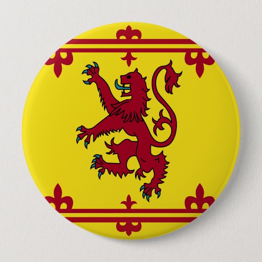 Schotse vlag voor koninklijke wapens ronde button 4,0 cm (Voorkant)